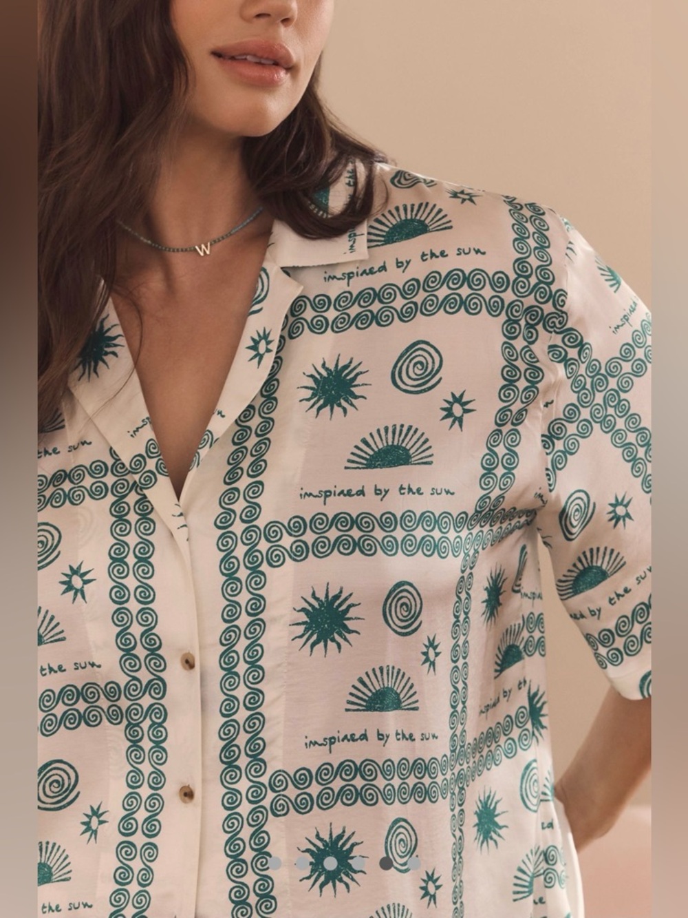 Agathe Marty x Anthropologie Sun Swirl Print Camp Shirt - NWOT - Picture 3 of 3